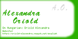 alexandra oriold business card